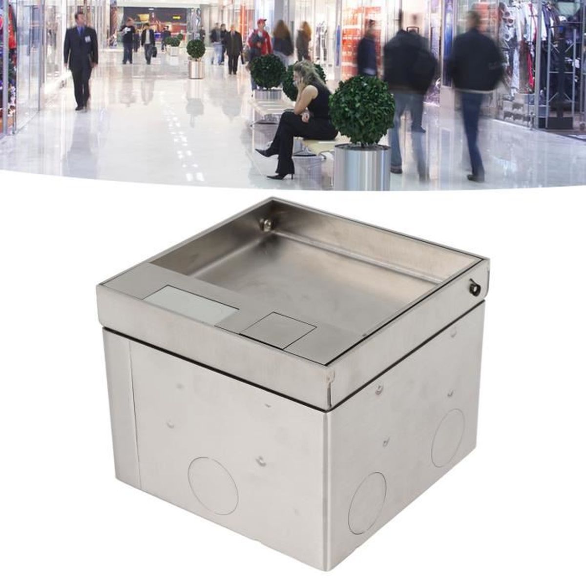 KOMBIUDA Goulotte Ronde En Acier Inoxydable Pour Comptoir De Cuisine, Résistante à La Corrosion, Facile à Nettoyer, Design Peu Encombrant