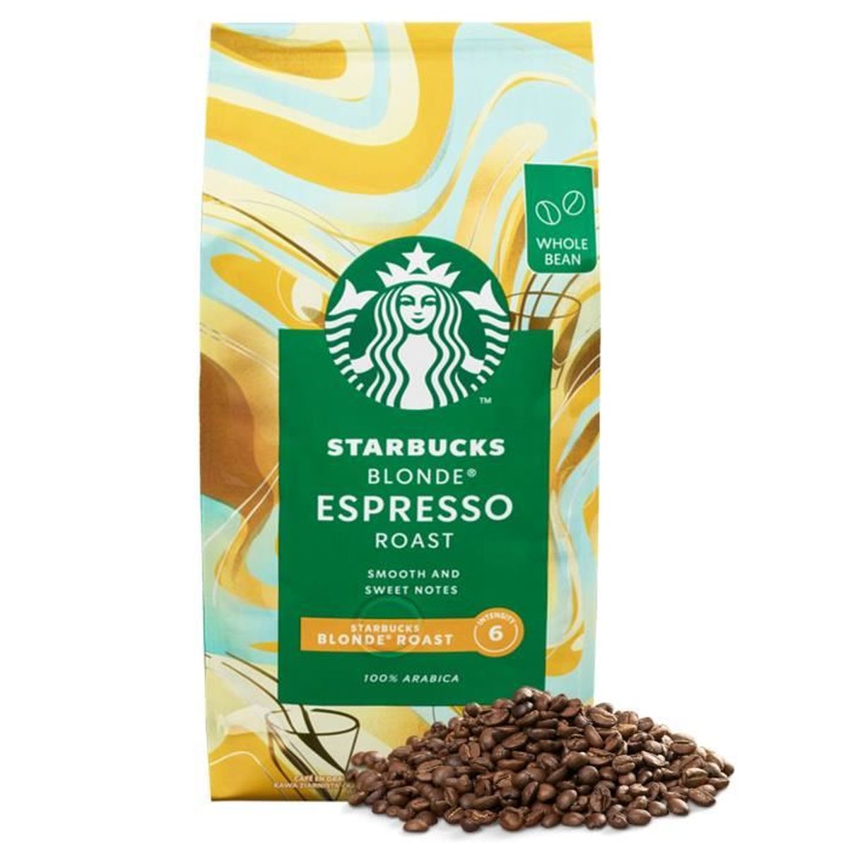 STARBUCKS Blonde Espresso Roast Café en grains légèrement torréfié 450g