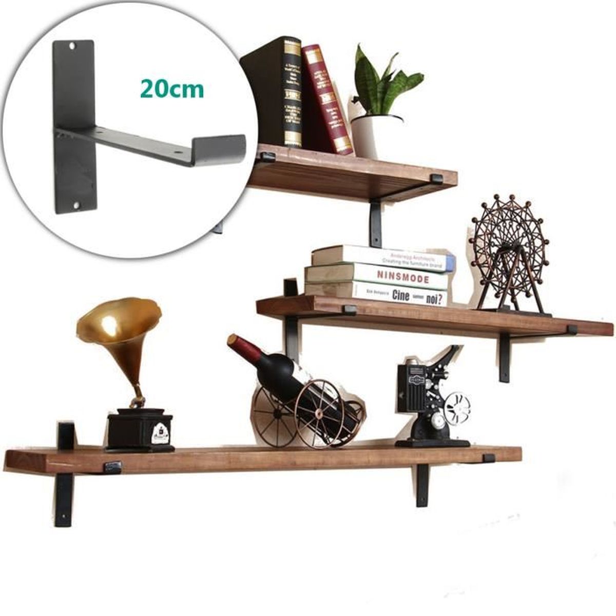 Support Etagère,2 Pièces 8 Pouces Fer Robuste Support Rayonnage Industriel Rétro Flottantes Etagères pour Jardin Rangement Cuisine Etagère Support Etagère,2 Pièces 8 Pouces Fer Robuste Support Rayonnage Industriel Rétro Flottantes Etagères pour Jardin Rangement Cuisine Etagère