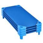 Lit pour Enfant Empilable-Duoku-Lot de 4-132 cm x 58 cm-pour Lagarderie, L'école Maternelle, Sieste-Bleu