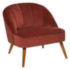 ATMOSPHERA CRÉATEUR D'INTÉRIEUR Fauteuil "Naova" velours rose terracotta - Atmosphera createur d'interieur