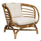 Fauteuil en rotin blanc - ATMOSPHERA - Farah - 1 place - avec accoudoirs