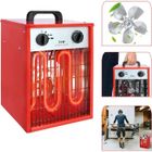 Radiateur électrique - LARS360 - Modèle soufflant - 3 kW - Thermostat réglable - Couleur rouge