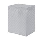 ARTHUR MARTIN Panier a linge blanc avec couvercle et tissu coordonne