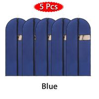 Housse vetements anti-poussière imperméables,housses anti-poussière pour vêtements,protecteur de robe - 5 Pcs Blue-60x120cm