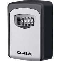 Boîte de rangement à combinaison de 4 chiffres pour clés - ORIA - Gris