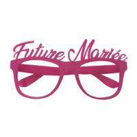 Lunettes Future Mariée Rose Fuchsia - Fantaisie pour Enterrement de Vie de Jeune Fille