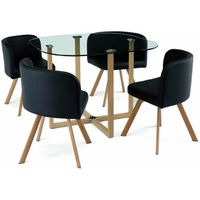 MOSAIC - Table Mosaic + 4 chaises noir