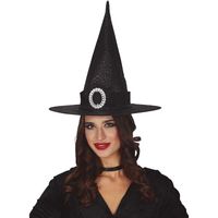 Fiestas Guirca chapeau de sorcière avec boucle dames polyester noir taille unique