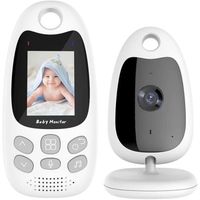 Babyphone MAGICFOX Caméra Bébé Moniteur 2,4 GHz avec Capteur de Température Communication Bidirectionnelle Vision Nocturne
