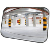PrixPrime - Miroir de sécurité convexe rectangulaire 60x40 cm