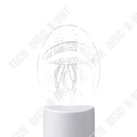 TD® Lampe à poser acrylique Méduse lumière décoration intérieur salon chambre Lumière LED design aquatique méduse logo motif méduse