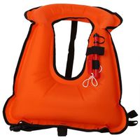 YOSOO Gilet de sauvetage pour adultes gilet de sauvetage de natation gonflable snorkeling surfboat jacket (orange) LS015