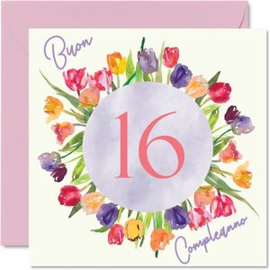 CARTE CORRESPONDANCE Carte d'anniversaire 16e pour filles Bouquet de fl