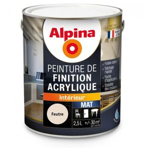 PEINTURE - VERNIS ALPINA - Peinture Alpina Acrylique 2,5L Mat - Coul