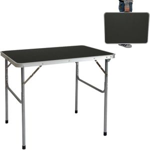 TABLE DE CAMPING Table de camping 80x60x70cm format mallette Gris F