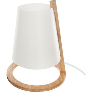 Lampe de bureau bois et métal blanc - Vertbaudet