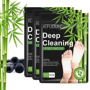 SOIN MAINS ET PIEDS 30 PCS Dtox pour les Pieds Patch Detox Pieds Deep Cleansing Detox Patches De Pieds Foot Patches Detox Aux Herbes