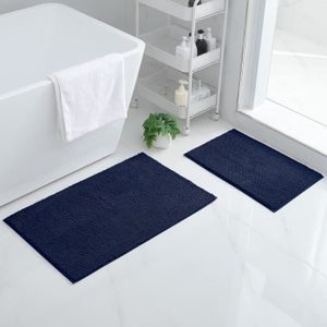 tapis salle de bain BARCA bleu 65cm - Decorunner