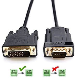 Adaptateur VGA Femelle vers DVI-I Mâle HDB15F Dual Link Ecran Pc MAC Neuf -  MonsieurCyberMan