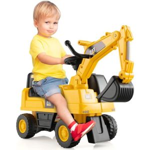 HOMCOM Porteur bulldozer pour enfants 3 ans tracteur tractopelle