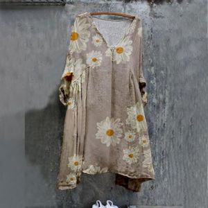 ROBE Robe Femme Robe Vintage Fleurie À Manches 3-4 De V
