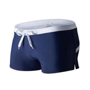 MAILLOT DE NATATION Maillot de Bain Boxer Homme Shorts de Sport Pour Plage et Piscine Elastique Avec Poche - Bleu marine