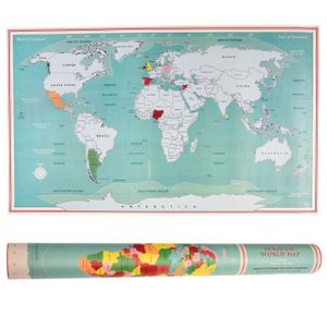 Papier à gratter Carte du monde à gratter Rex London - multicolore 
