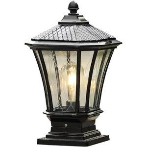 LAMPE DE JARDIN  Vintage Étanche Lampe Pilier Portail E27, Lampe D'Extérieur Rustique Sur Pied Borne De Jardin Pilier Eclairage De Jardin Écla[J7394]