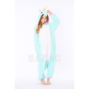 DÉGUISEMENT - PANOPLIE Pyjama Kigurumi SAZAC La Licorne - Bleu - Taille Unique - Adulte