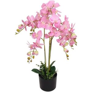 FLEUR ARTIFICIELLE Plante Artificielle avec Pot Orchidée Décoration d'Intérieur 75 cm Rose343