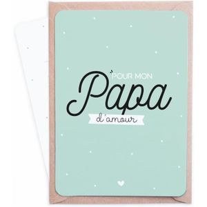 CARTE CORRESPONDANCE Carte Papa - Pour mon Papa d'Amour | Livrée avec E