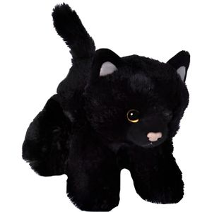 Chat noir en store peluche