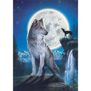 Kit De Peinture Diamant 5D - Famille De Loups Dans La Neige