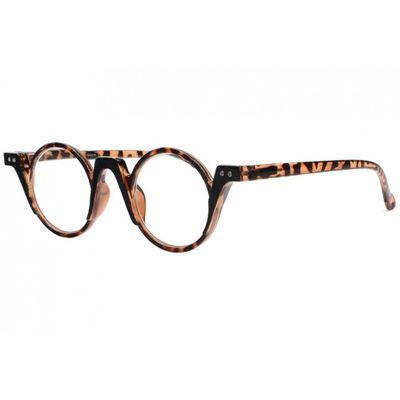 Lunettes De Lecture +2 Dioptries - Monture Métal Marron Vita - Style Soleil, Adulte Unisexe - Neuves Avec étiquettes