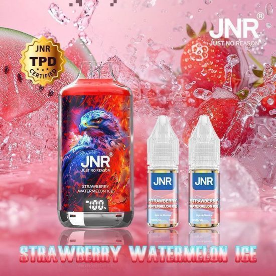 elfbar nachfüll pod läuft aus JNR - Strawberry Watermelon Ice 28000 - FALCON-X (Pastèque, Fraise, Frais  )+ 2 E-Liquide
