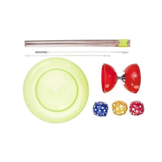 Siruishop Ensemble de Jouets Diabolo Chinois Portable Pratique Amusant Jouet de Balle Diabolo pour Enfants