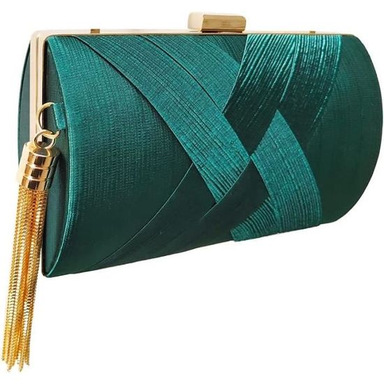 Sac De Soirée En Strass Et Paillettes Pour Femme - Pochette élégante Pour Mariage, Cocktail, Fête - Noir - 3
