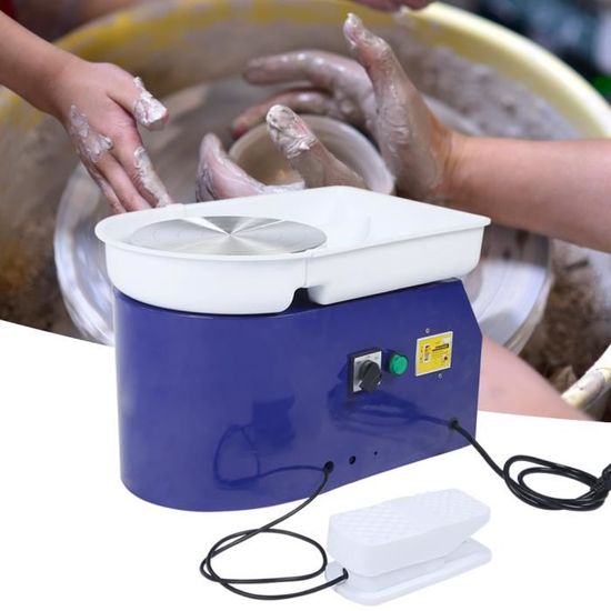 Tour De Potier 350W Pour Adultes & Débutants - Avec Pédale, Bassin Amovible & Kit Outils - Vitesse 0-300 Tr/min, Rotation Bidirectionnelle - 14