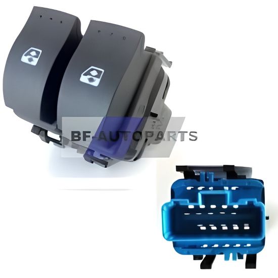 Interrupteur Lève-vitre Gauche Renault Clio 2 Megane 2 - Compatible 1998-2014