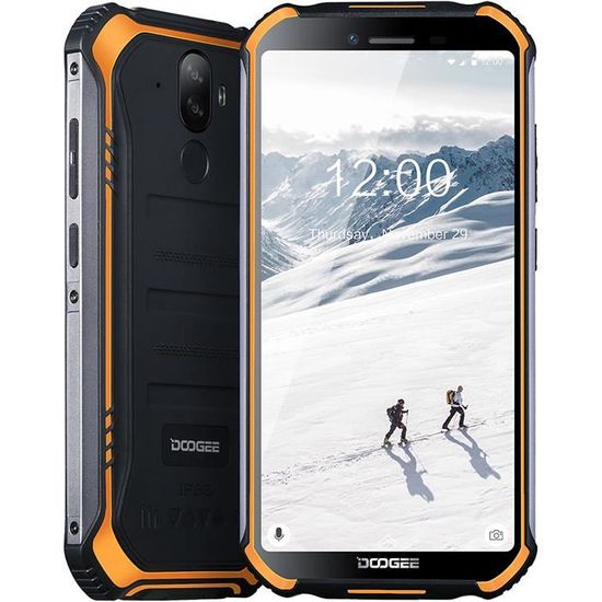 Smartphone 3G Débloqué DOOGEE S40 LITE 16 Go ROM Etanche Antichoc Antipoussière Lecteur d'empreintes 4650mAh Li-Po Batterie Orange