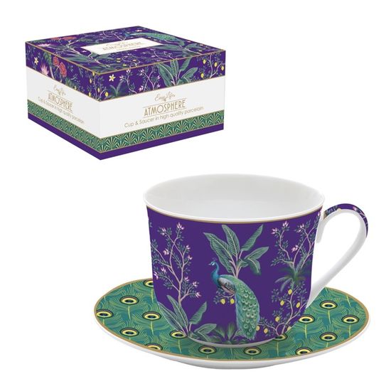 Coffret Déjeuner En Porcelaine Charleston - Tasse 40 Cl, Design élégant, Pour Café Ou Thé - 4