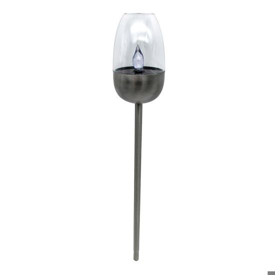 Balise Solaire Lumisky CENOVA TALL CORTEN H50cm - Détecteur Mouvement, Blanc Chaud, étanche IP44 - 12