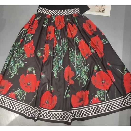 Jupe Longue Plissée En Maille - Taille Haute, Style Trapèze - Été 2025 - Polyester Extensible - Couleur Selon Image
