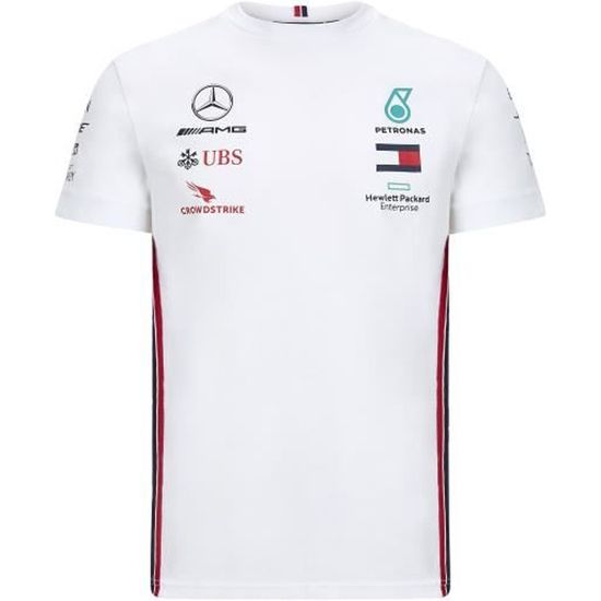 t-shirt mercedes amg lewis blanc homme Taille XXL