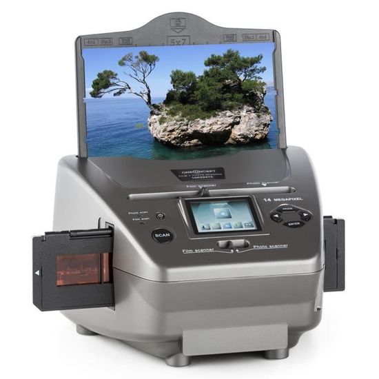 oneConcept 979 Combo scanner - Numérisation photos, diapos - Ecran LCD 2,4" -  Capteur 14MP - Compatible Windows (XP , Vista ,7 ,8)
