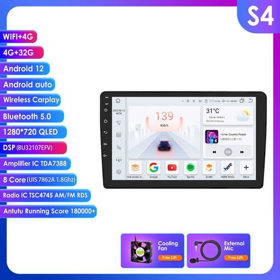 Autoradio 1GB 32GB Android Navi 7 inch 2 Din Touchscreen autoradio