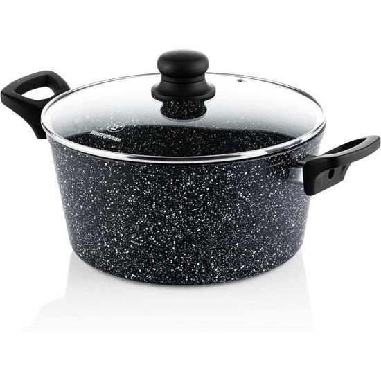 Marmite 2.3L Couvercle Verre Marmite Berndes 20cm Induction - Fonte Aluminium Anti-adhésive Casserole Aluminium Anti-adhésive