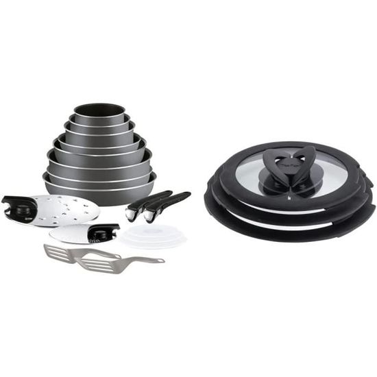 Promo Batterie De Cuisine 15 Pièces Ingenio Daily Chef Noir Tefal chez Casino Supermarchés