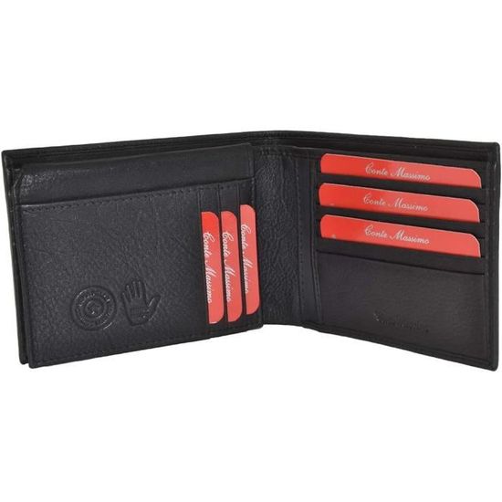 Porte Monnaie Femme Cuir Véritable Conte Massimo, Portefeuille